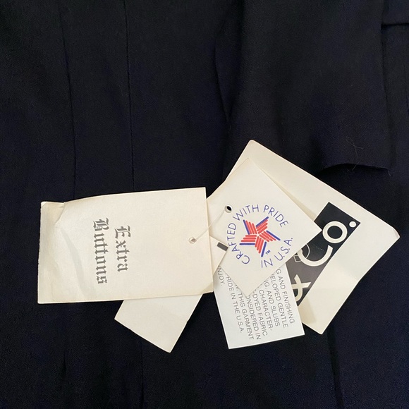 R.J. & Co satin leopard print on collar and buttons Women’s Blazer 14, black - Picture 11 of 15